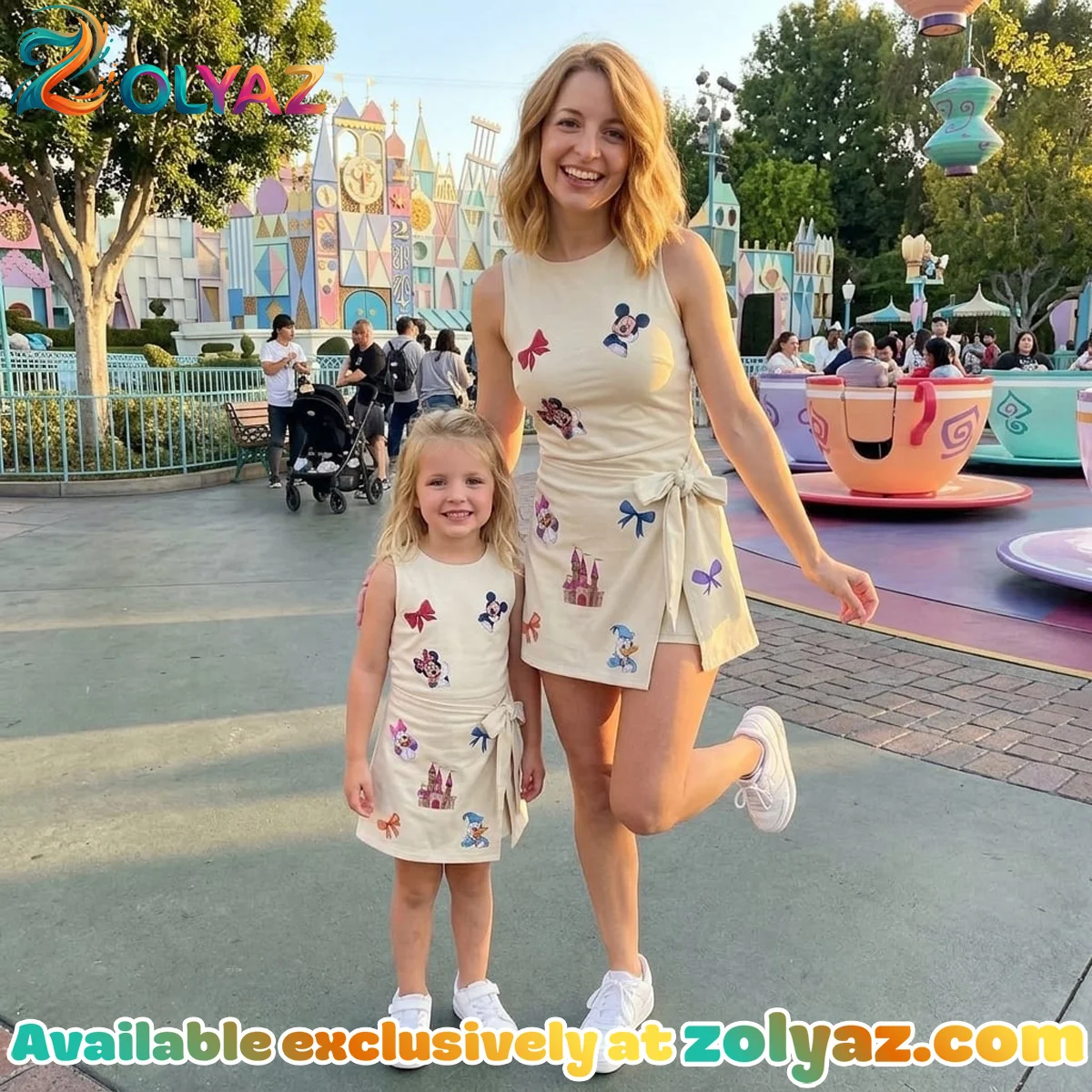 Minnie Daisy Bestie Athletic Dress - Tennis Dress Skirt, Coquette Bow Disney Castle Outfit