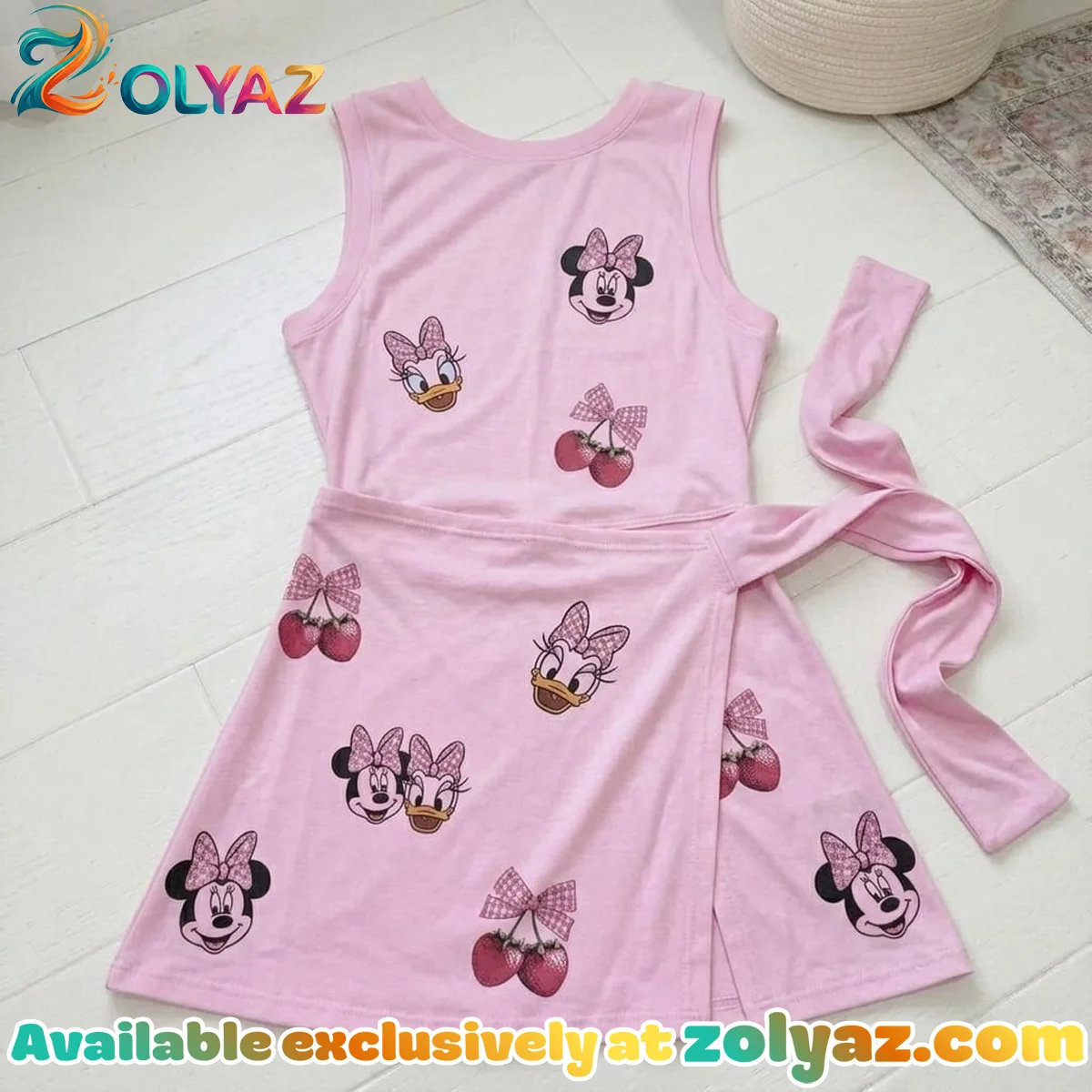 Minnie Daisy Cherry Athletic Dress - Tennis Dress Skirt, Disney Park Vacation Outfit, Minnie Mouse Skort Dress