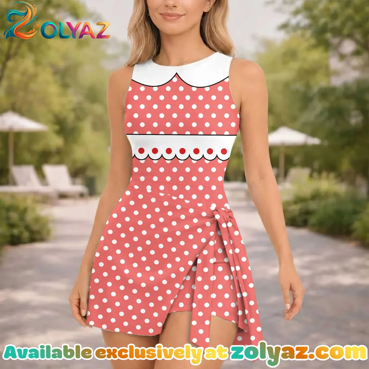 Minnie Inspired Athletic Dress - Tennis Dress Skirt, Red Polka Dot Mom And Me Matching Outfit, Disney Park Vacation Clothes Minnie Inspired Athletic Dress - Tennis Dress Skirt, Red Polka Dot Mom And Me Matching Outfit, Disney Park Vacation Clothes