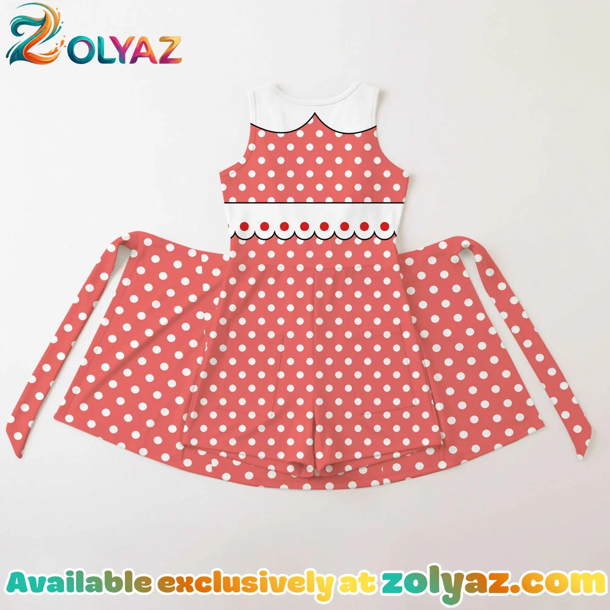 Minnie Inspired Athletic Dress - Tennis Dress Skirt, Red Polka Dot Mom And Me Matching Outfit, Disney Park Vacation Clothes Minnie Inspired Athletic Dress - Tennis Dress Skirt, Red Polka Dot Mom And Me Matching Outfit, Disney Park Vacation Clothes