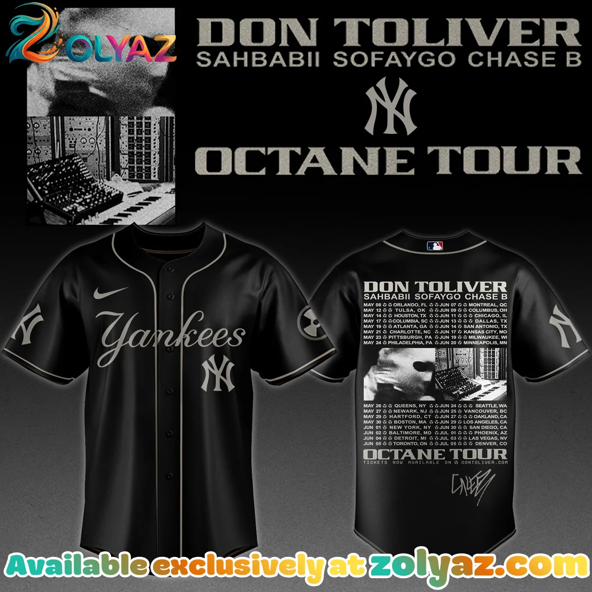 MLB ALL TEAMS x Don Toliver Octane Tour Jersey (Release 5) MLB ALL TEAMS x Don Toliver Octane Tour Jersey (Release 5)