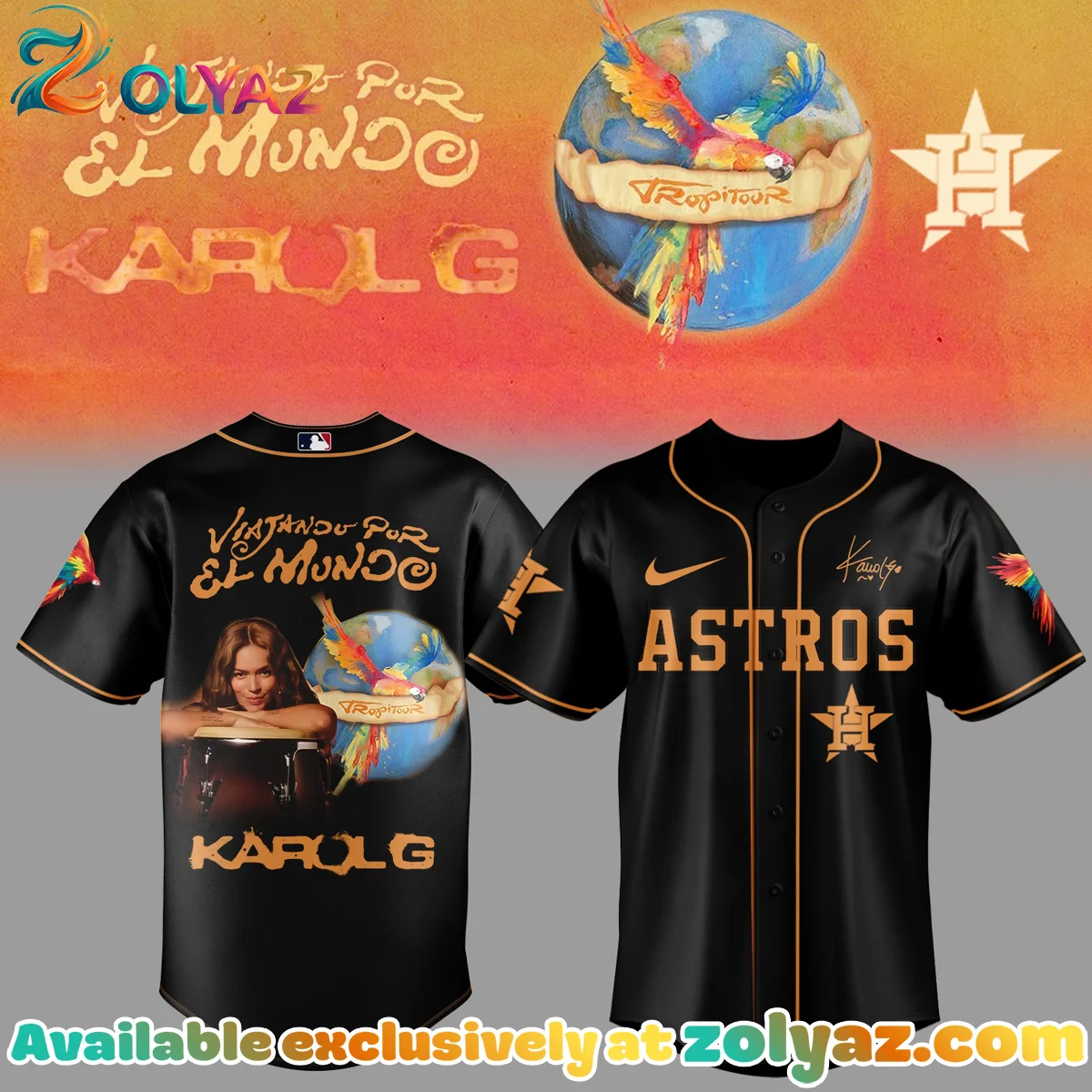MLB x Karol G VIAJANDO POR EL MUNDO TROPITOUR Signature Jersey (Release 2) MLB x Karol G VIAJANDO POR EL MUNDO TROPITOUR Signature Jersey (Release 2)