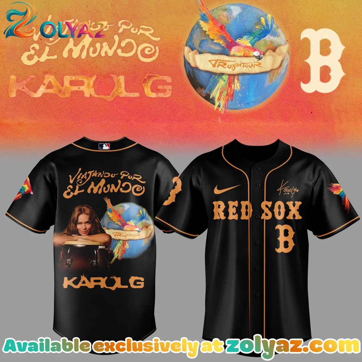 MLB x Karol G VIAJANDO POR EL MUNDO TROPITOUR Signature Jersey (Release 2) MLB x Karol G VIAJANDO POR EL MUNDO TROPITOUR Signature Jersey (Release 2)