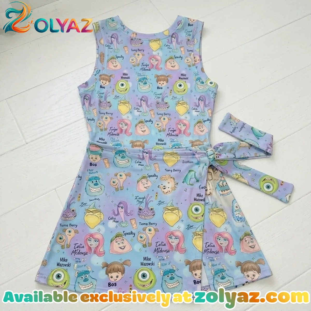 Monsters Inc Athletic Dress - Tennis Dress Skirt, Disney Park Vacation Outfit, Monsters Inc Skort Dress