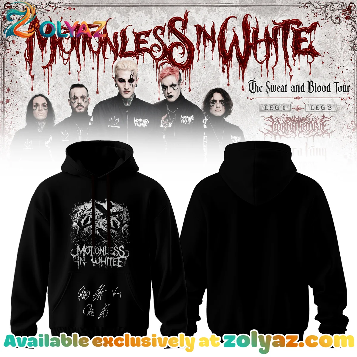 Motionless In White The Sweat and Blood Tour T-Shirt & Hoodie [Drop 2]