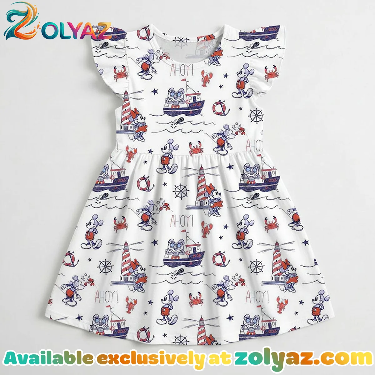Mickey And Friends Skater Dress (Design 2) Mickey And Friends Skater Dress (Design 2)
