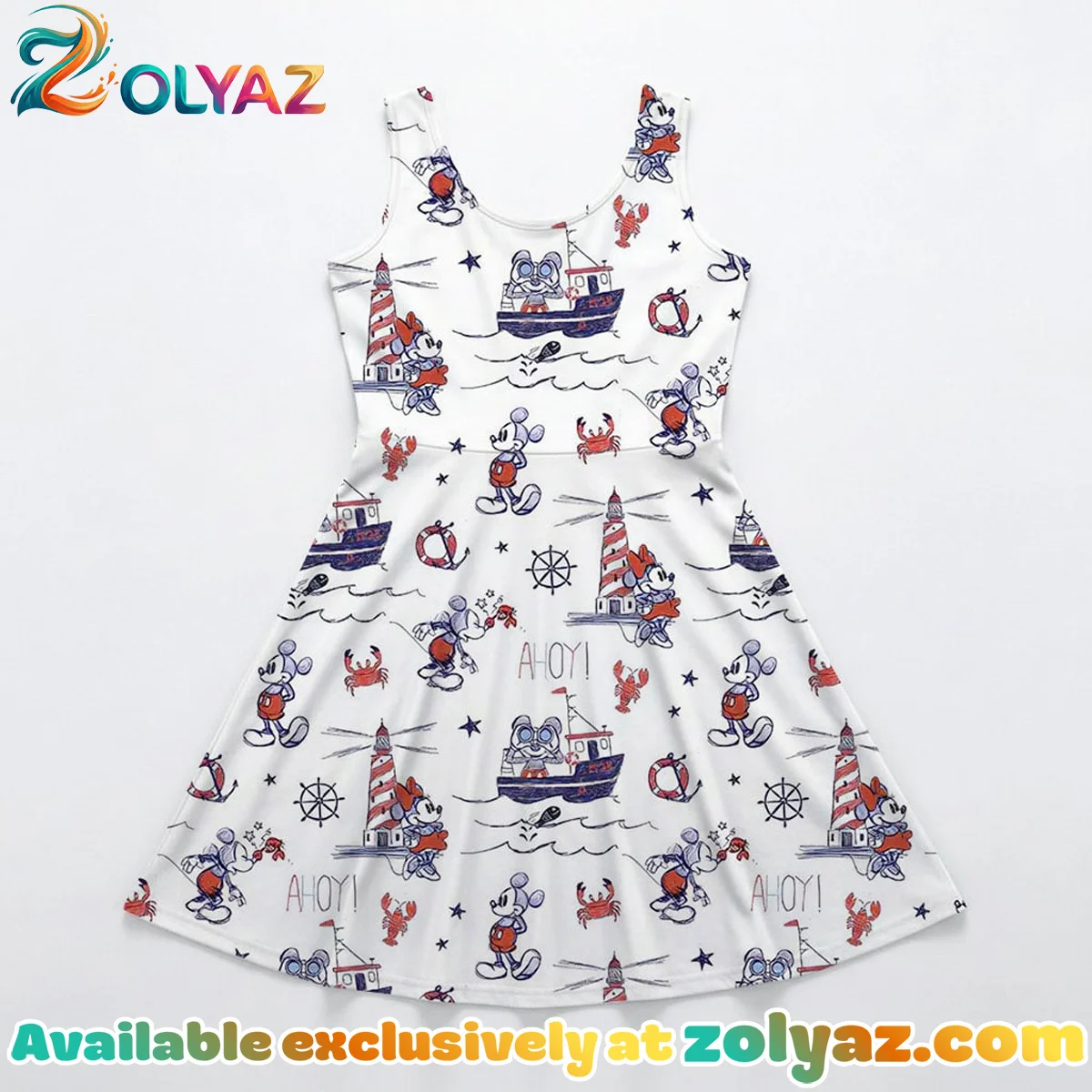 Mickey And Friends Skater Dress (Design 2) Mickey And Friends Skater Dress (Design 2)
