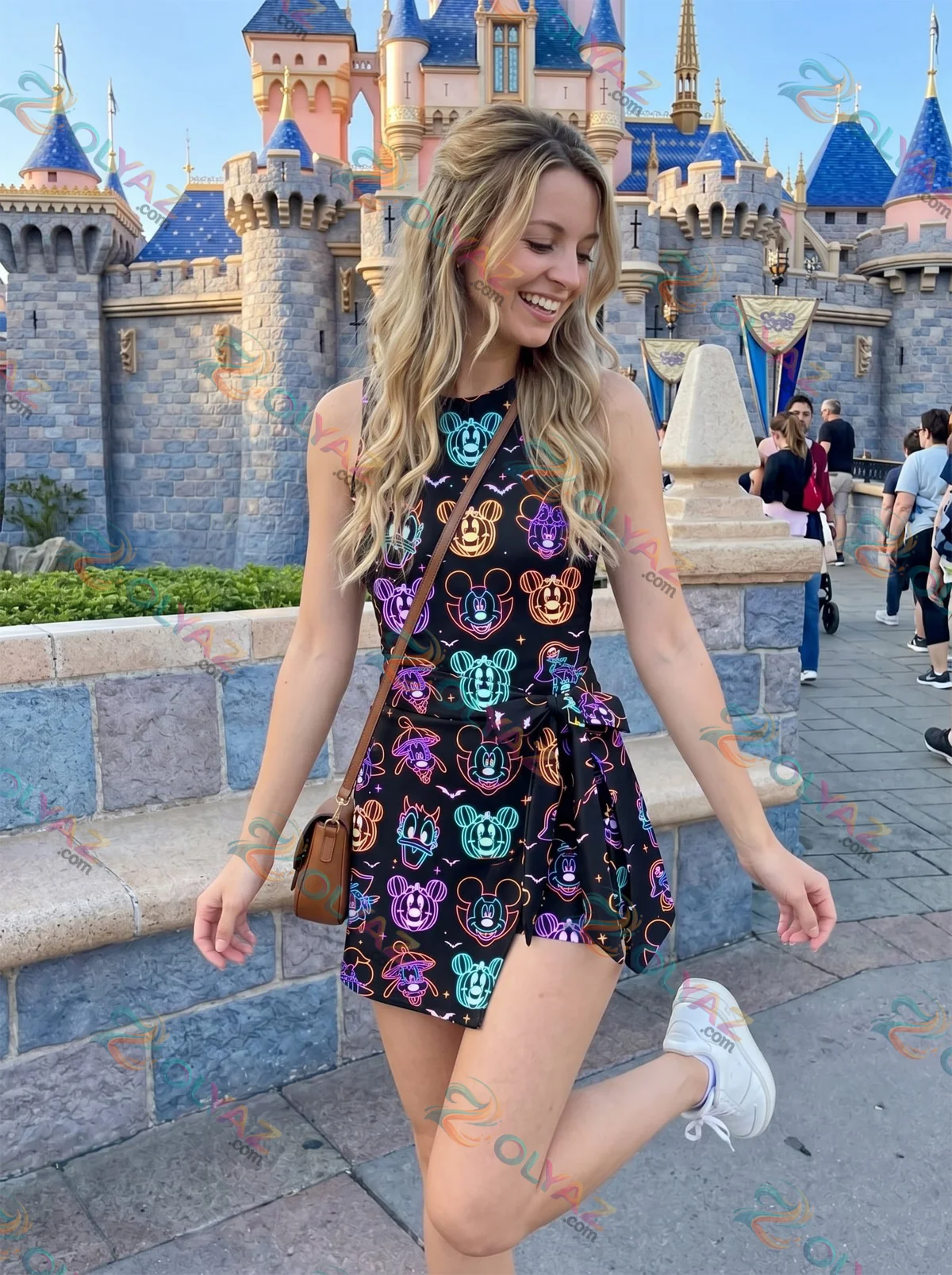 Neon Mickey Halloween Athletic Dress - Tennis Dress Skirt, Disney Park Vacation Outfit, Halloween Skort Dress Neon Mickey Halloween Athletic Dress - Tennis Dress Skirt, Disney Park Vacation Outfit, Halloween Skort Dress