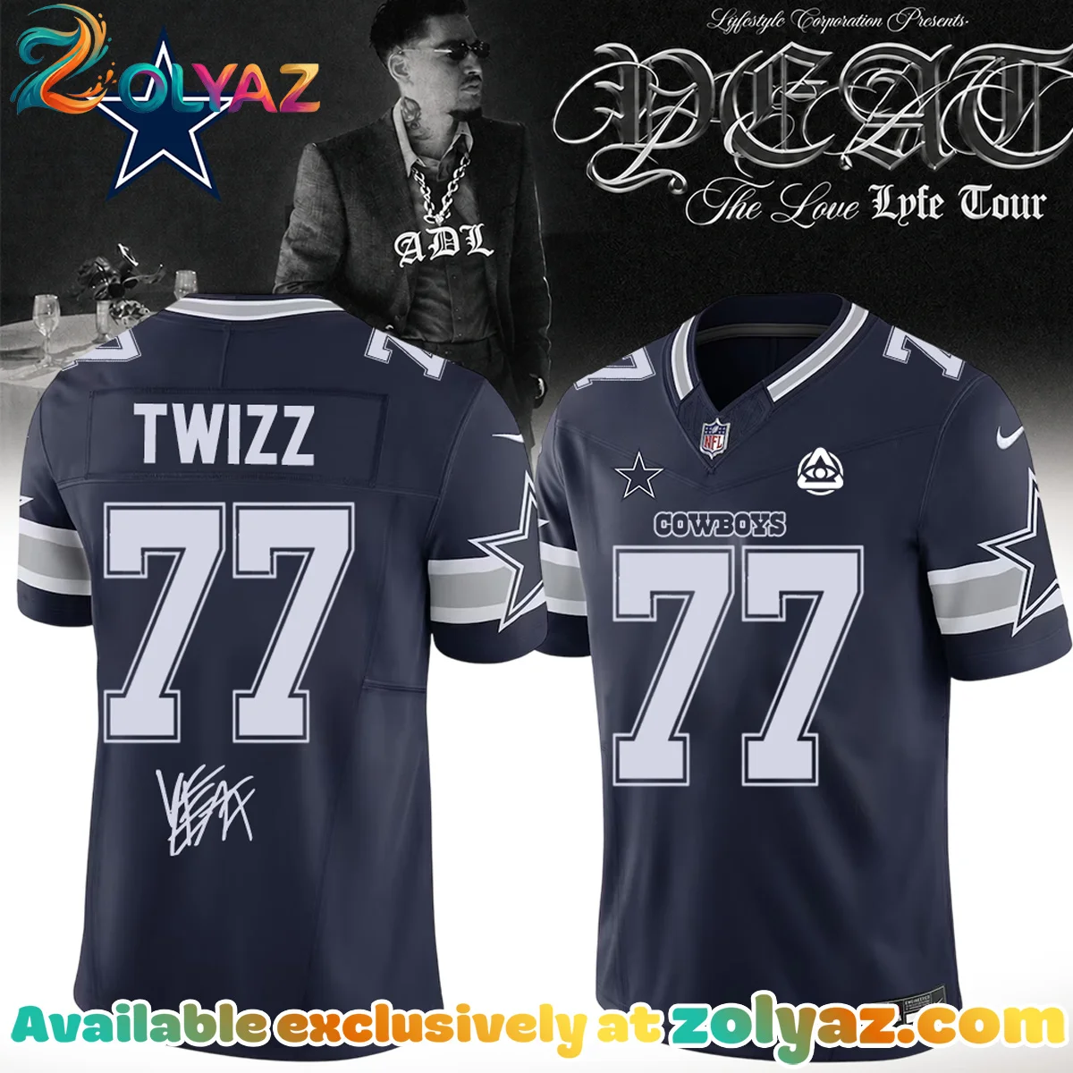 NFL x YEAT LOVELYFE Tour Signed Jersey NFL x YEAT LOVELYFE Tour Signed Jersey