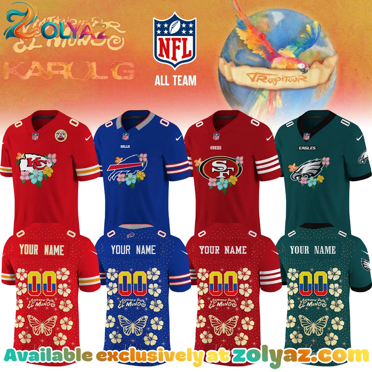 NFL x Karol G VIAJANDO POR EL MUNDO TROPITOUR Signature Jersey (Release 1)