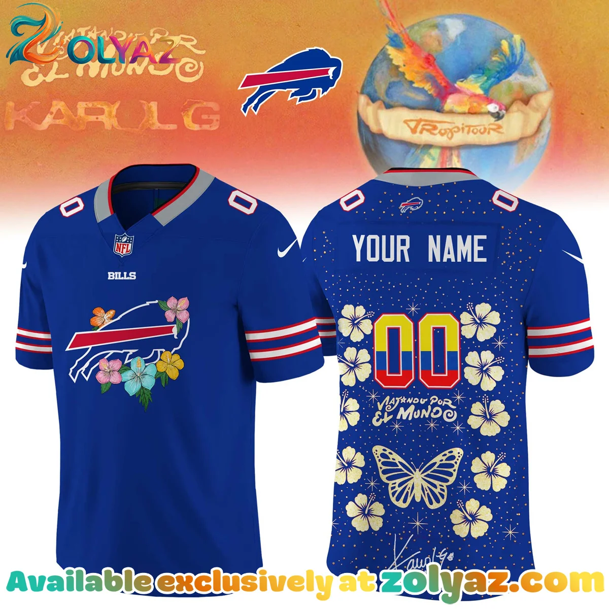 NFL x Karol G VIAJANDO POR EL MUNDO TROPITOUR Signature Jersey (Release 1) NFL x Karol G VIAJANDO POR EL MUNDO TROPITOUR Signature Jersey (Release 1)