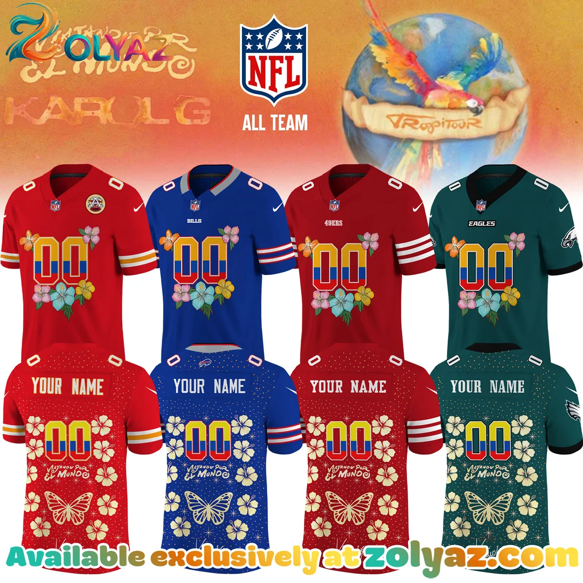 NFL x Karol G VIAJANDO POR EL MUNDO TROPITOUR Signature Jersey [Drop 2]