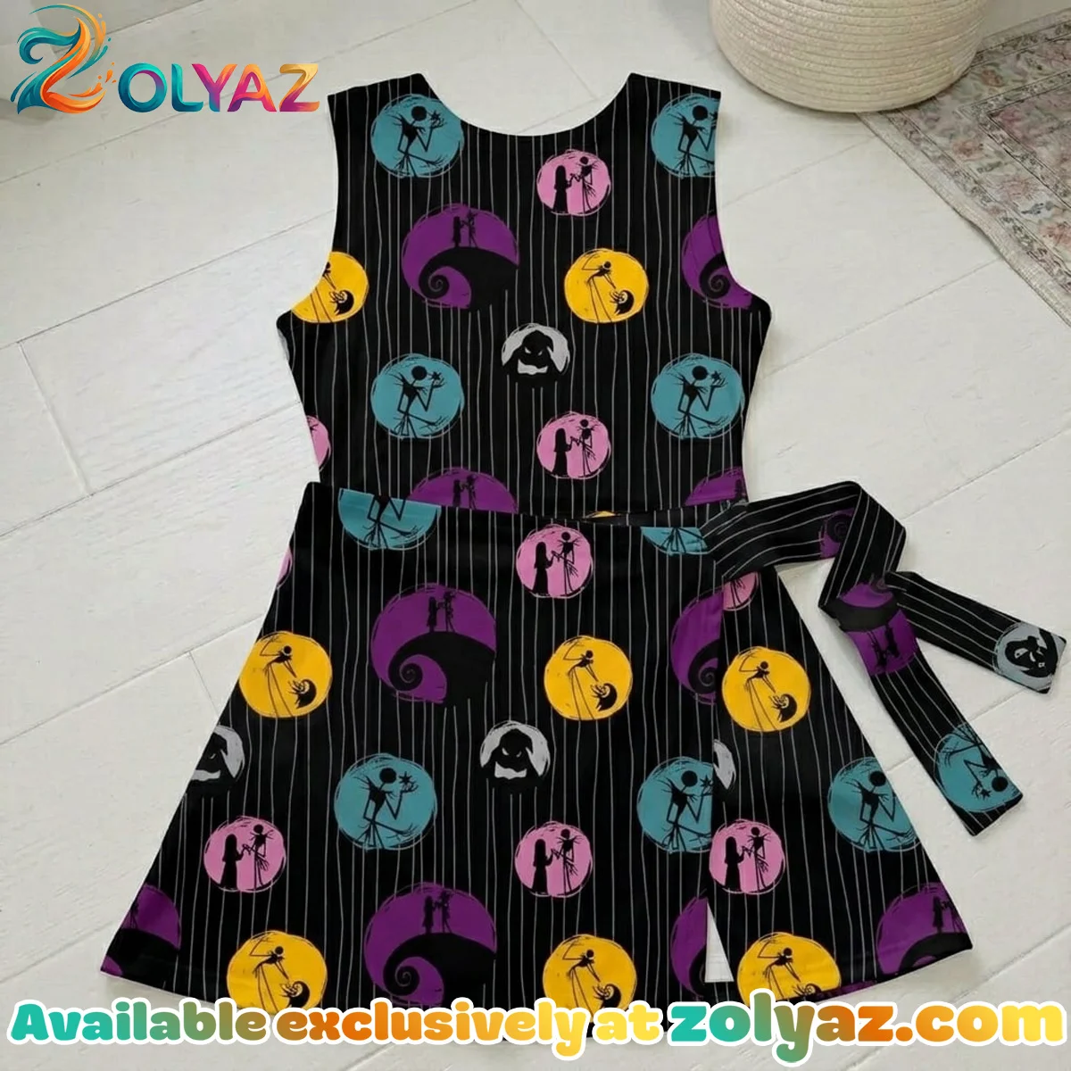 Nightmare Before Christmas Athletic Dress - Tennis Dress Skirt, Jack Skellington Sally Halloween Dress Nightmare Before Christmas Athletic Dress - Tennis Dress Skirt, Jack Skellington Sally Halloween Dress