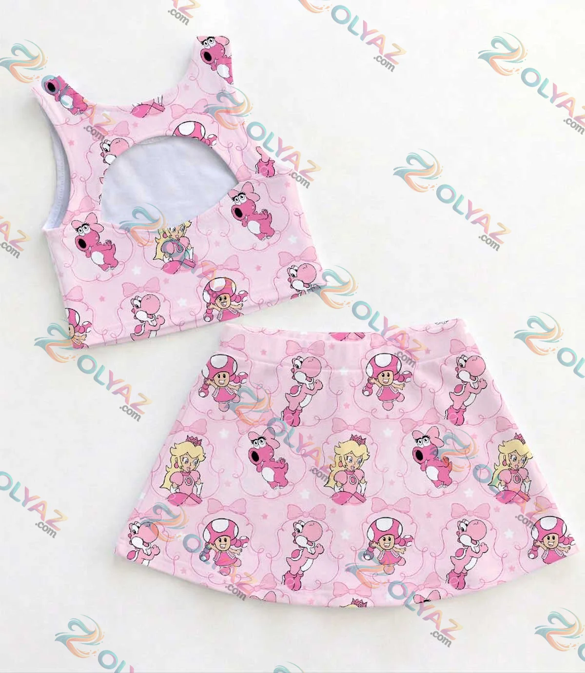 Super Mario Princess Peach & Pink Yoshi Dress Set Super Mario Princess Peach & Pink Yoshi Dress Set