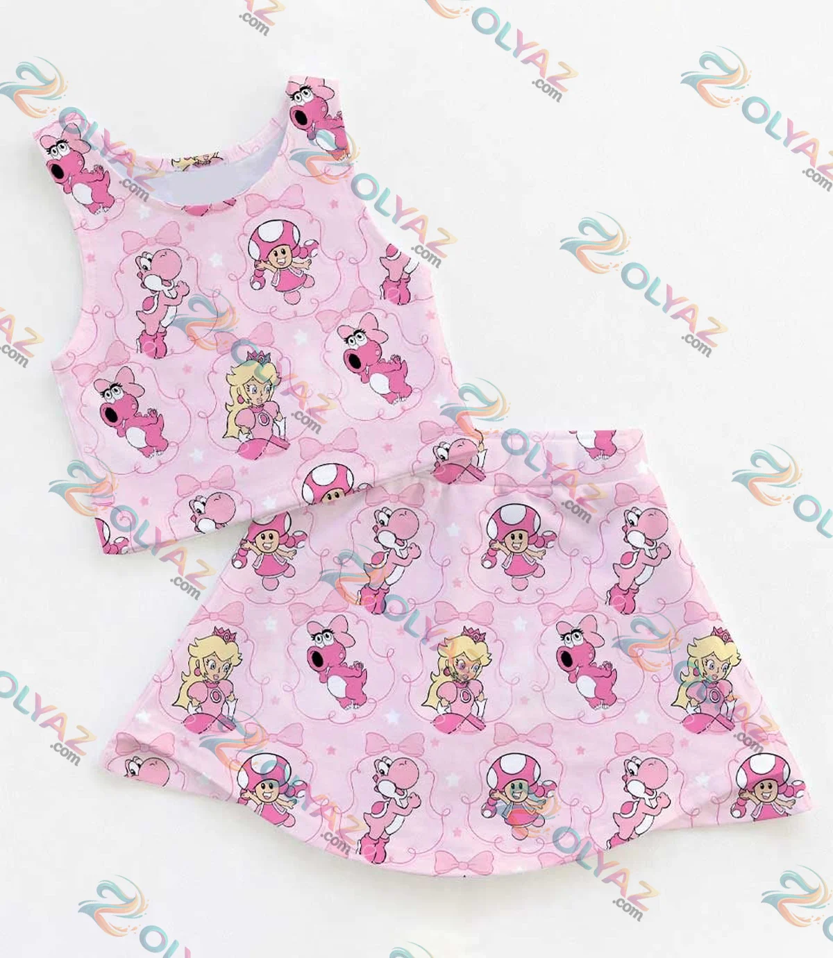 Super Mario Princess Peach & Pink Yoshi Dress Set