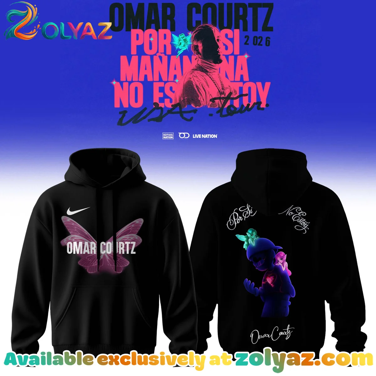 Omar Courtz Por Si Manana No Estoy Tour Signature Shirt & Hoodie - Variant 9