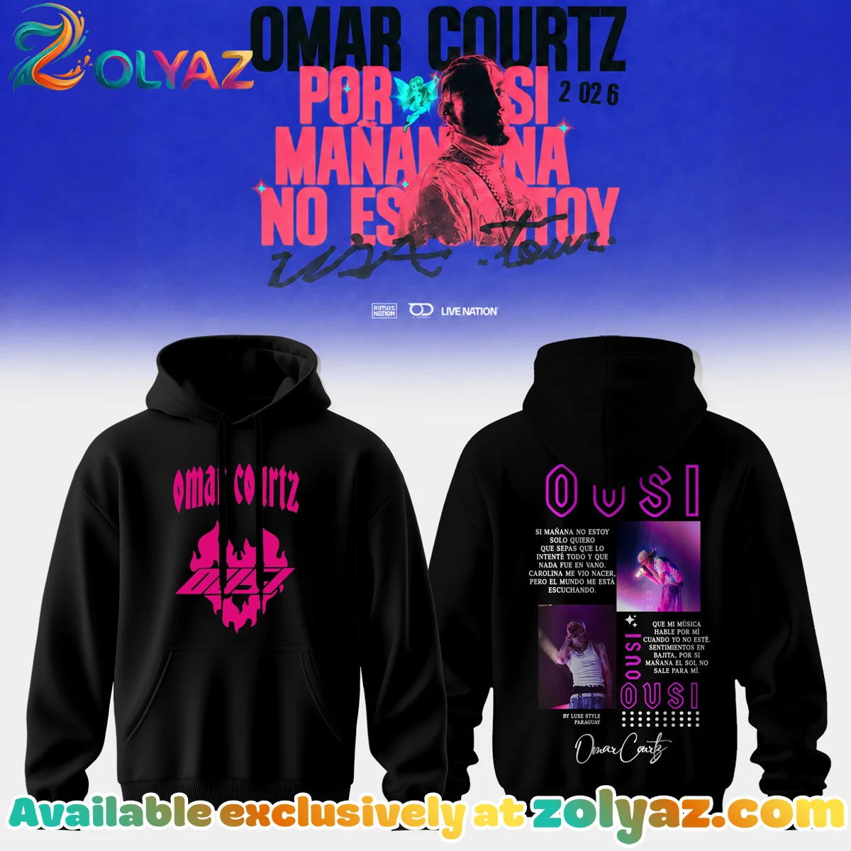 Omar Courtz Por Si Manana No Estoy Tour Signature Shirt & Hoodie [Batch 1]