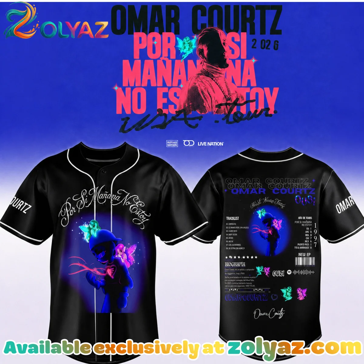 Omar Courtz Por Si Mañana No Estoy Tour Signature Jersey - Variant 7