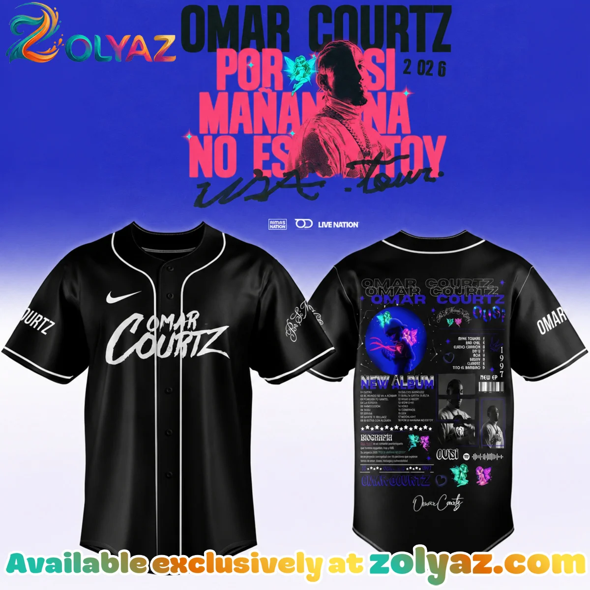 Omar Courtz Por Si Mañana No Estoy Tour Signature Jersey - Part 10