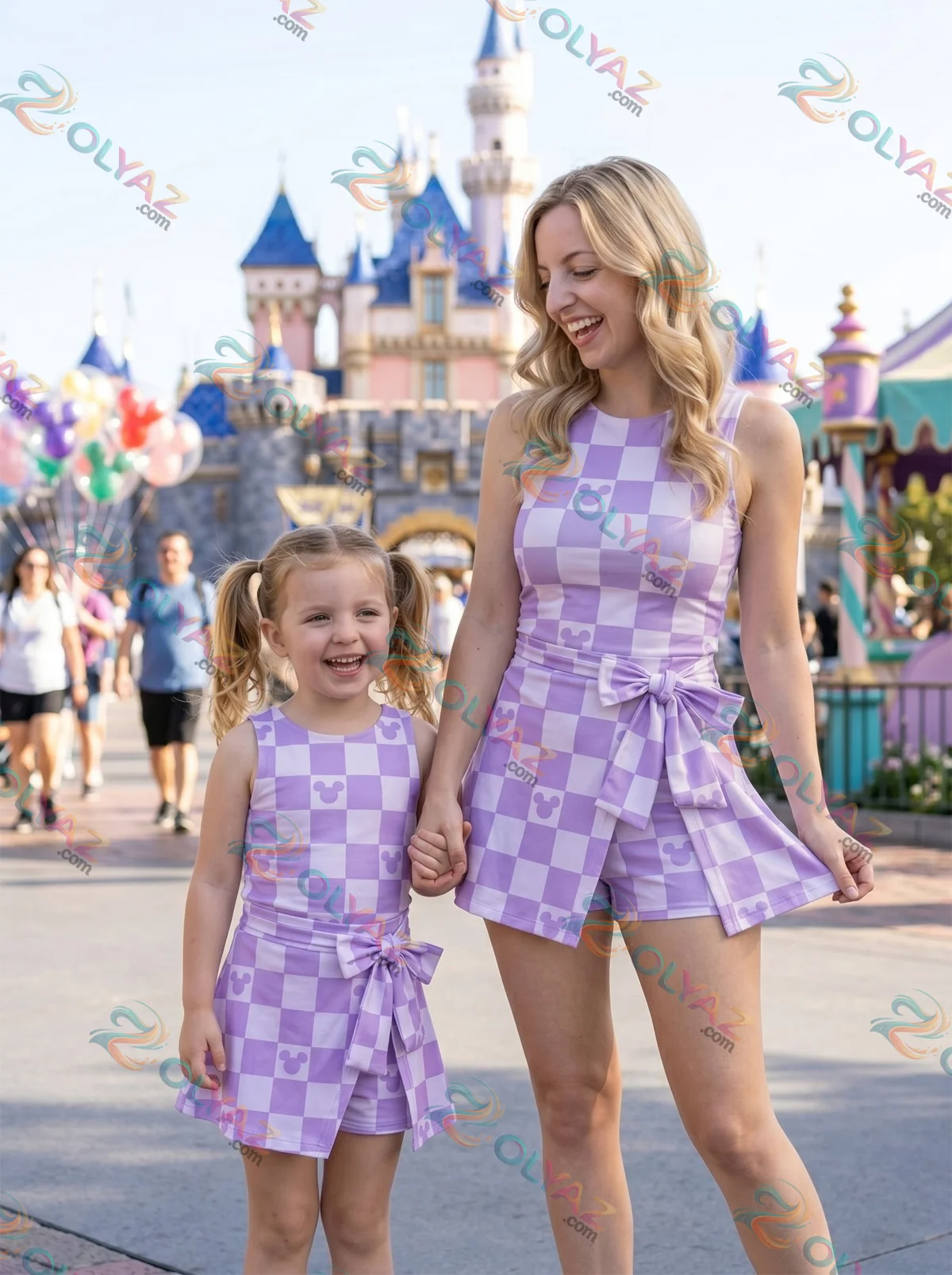 Pastel Mickey Checkerboard Athletic Dress - Tennis Dress Skirt, Disney Park Vacation Outfit, Magic Kingdom Disney Skort Dress
