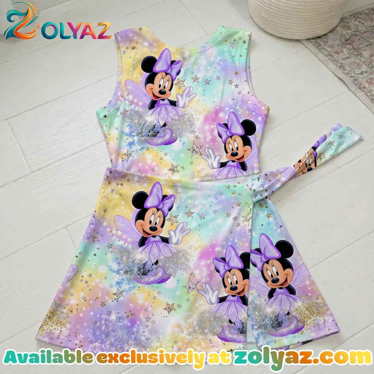 Pastel Minnie Mouse Athletic Dress - Tennis Dress Skirt, Disney Park Vacation Outfit, Pastel Minnie Skort Dress