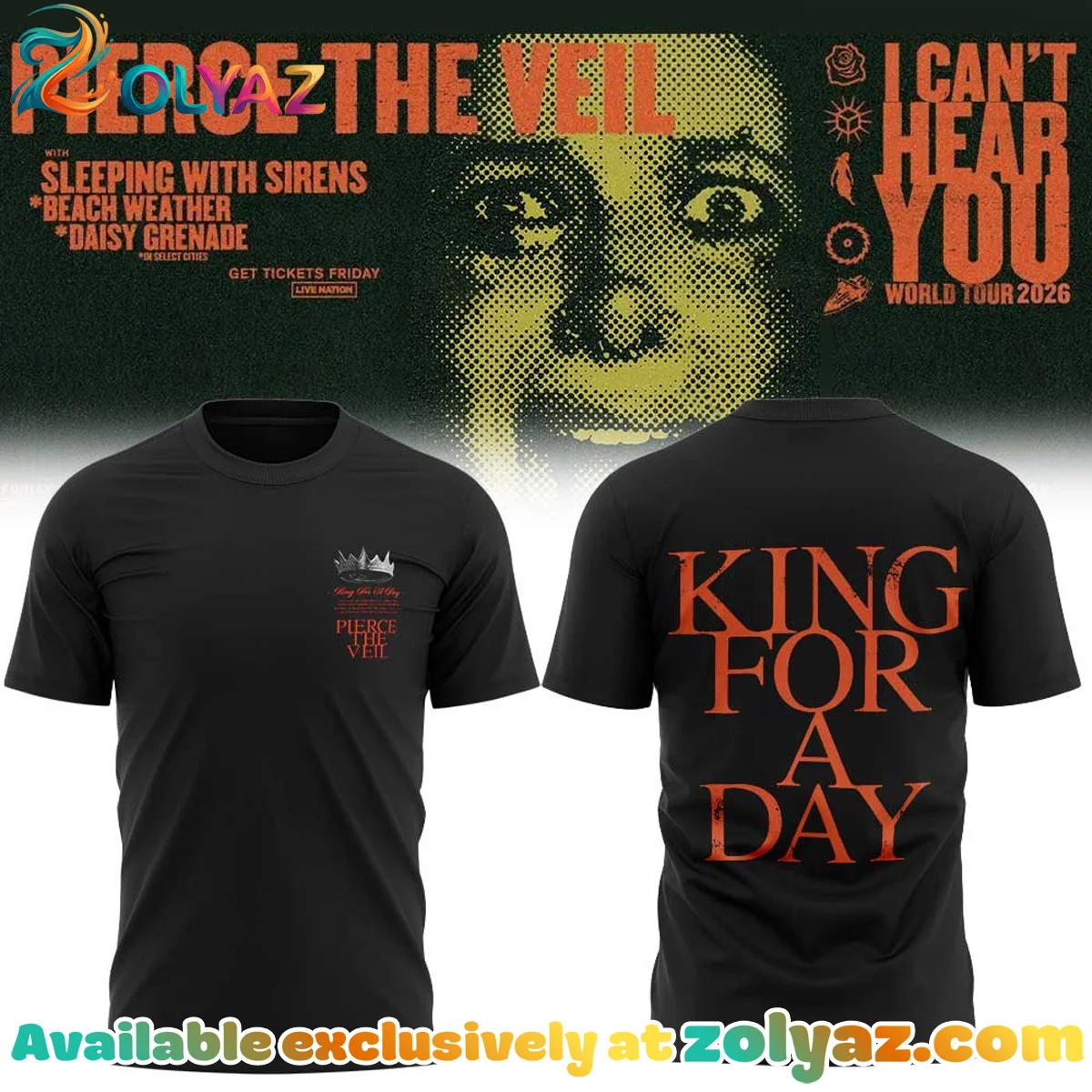 Pierce the Veil I Can't Hear You World Tour T-Shirt & Hoodie [Batch 11]