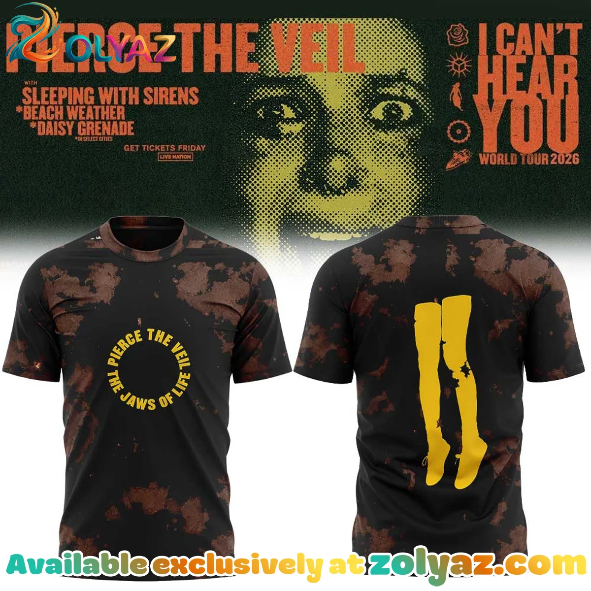 Pierce the Veil I Can't Hear You World Tour T-Shirt & Hoodie - Part 10