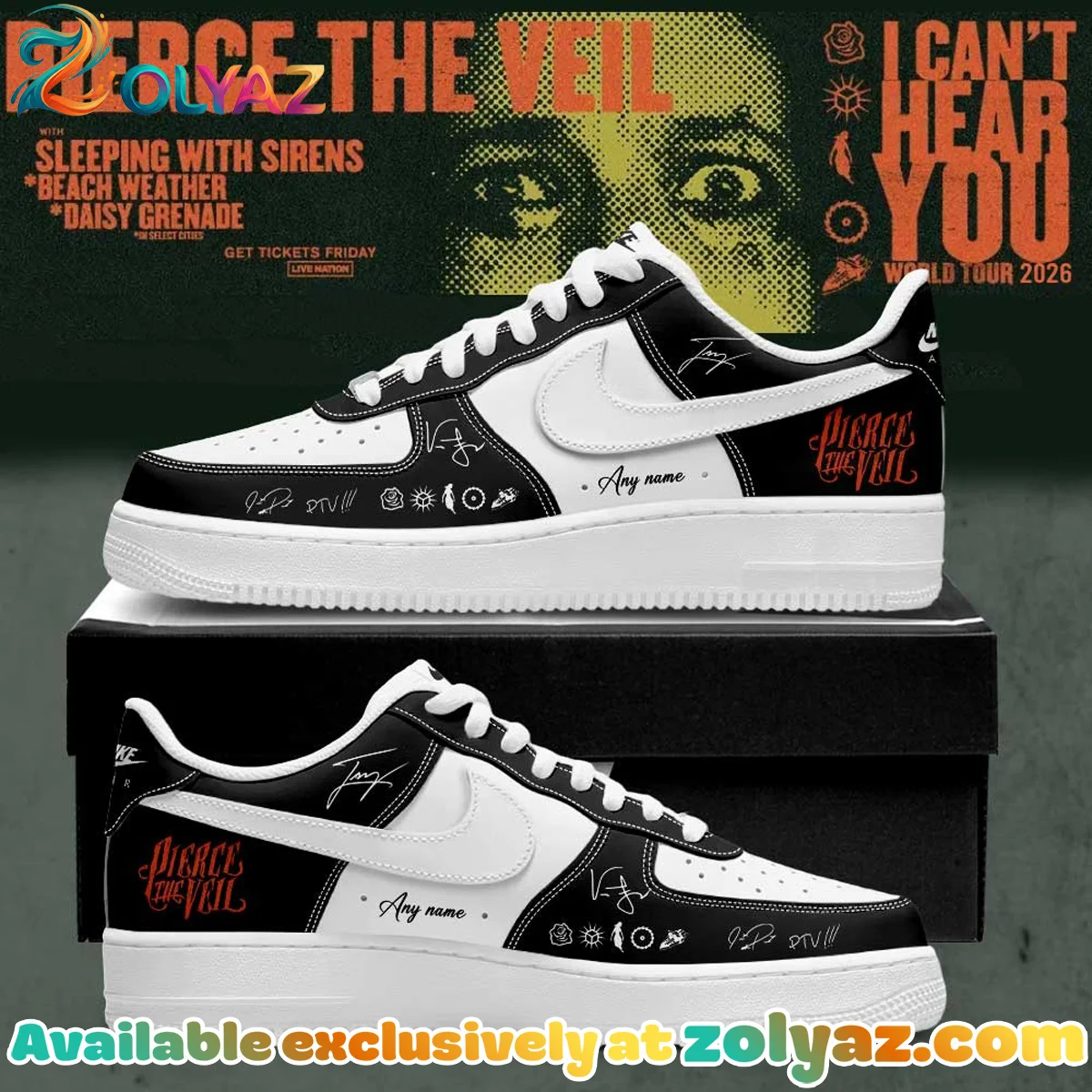 Pierce the Veil I Can't Hear You World Tour Signature Apparel (Release 17)