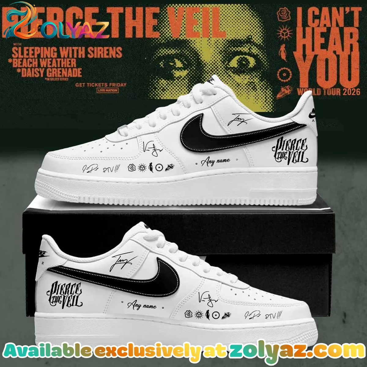 Pierce the Veil I Can't Hear You World Tour Signature Apparel - Part 13