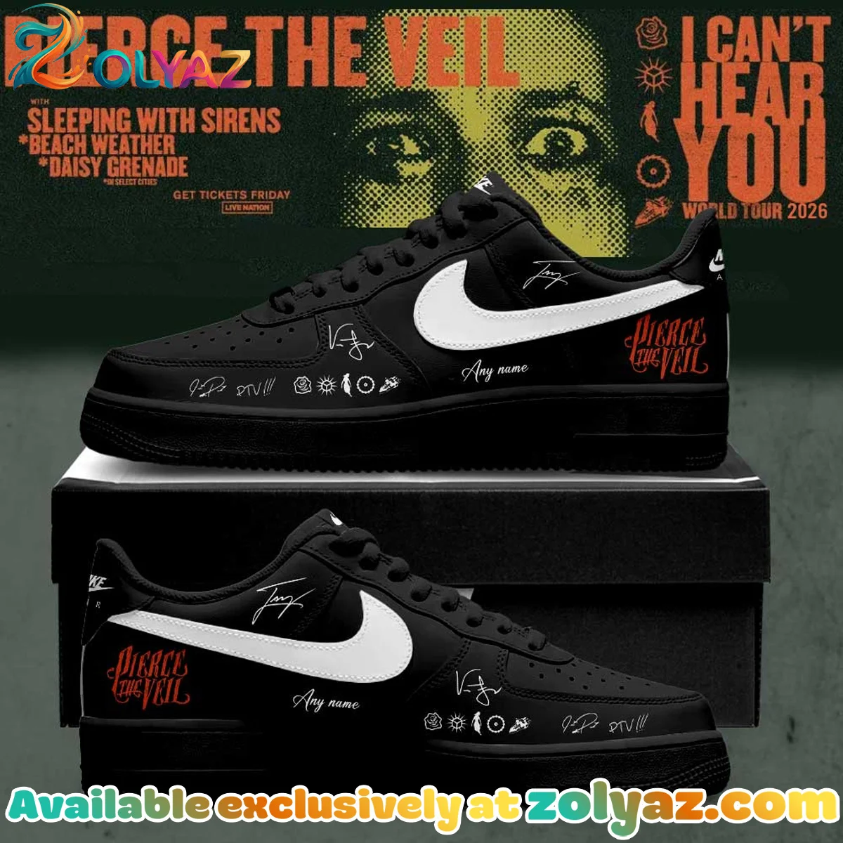 Pierce the Veil I Can't Hear You World Tour Signature Shirt & Hoodie (Release 4)
