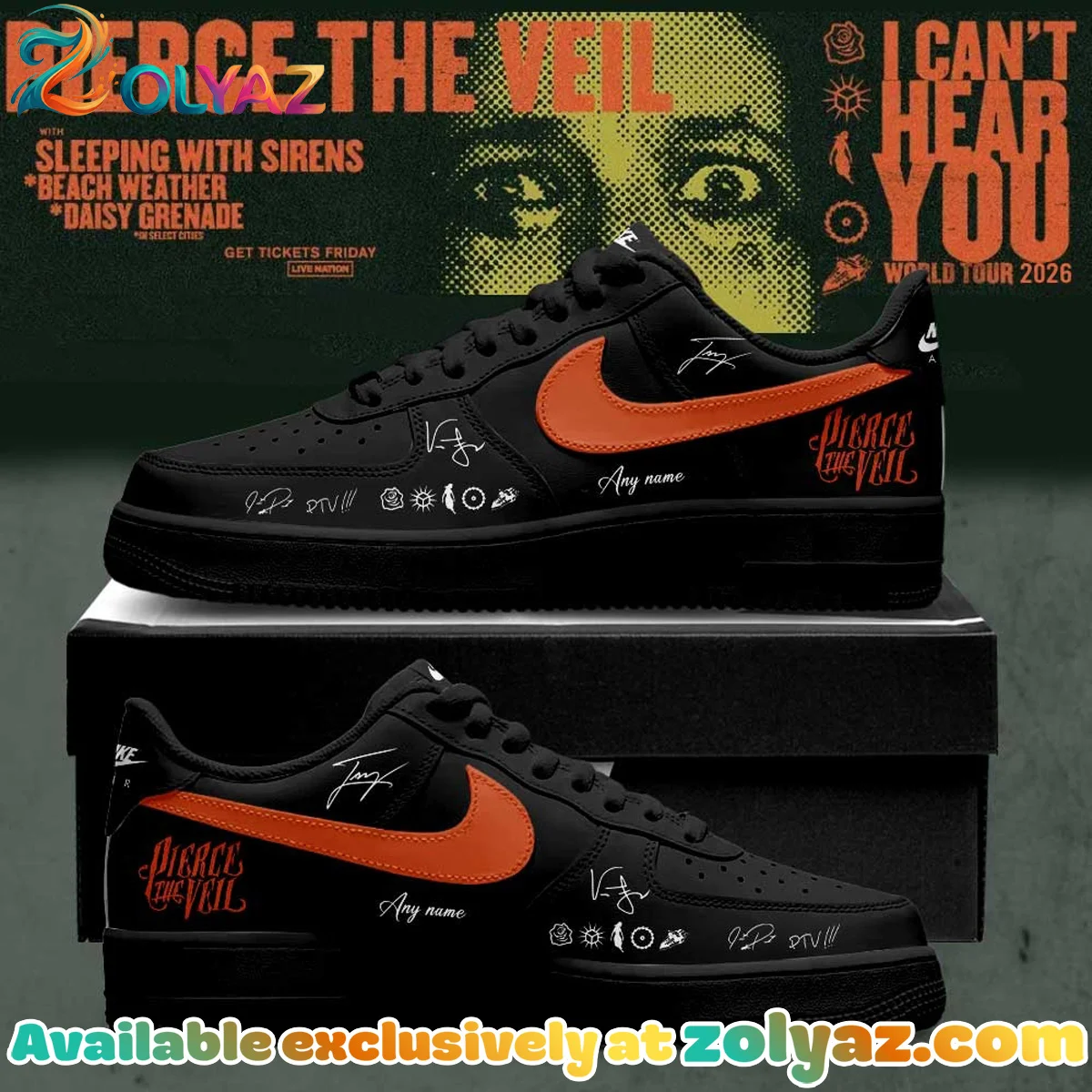 Pierce the Veil I Can't Hear You World Tour Signature Apparel [Batch 14]