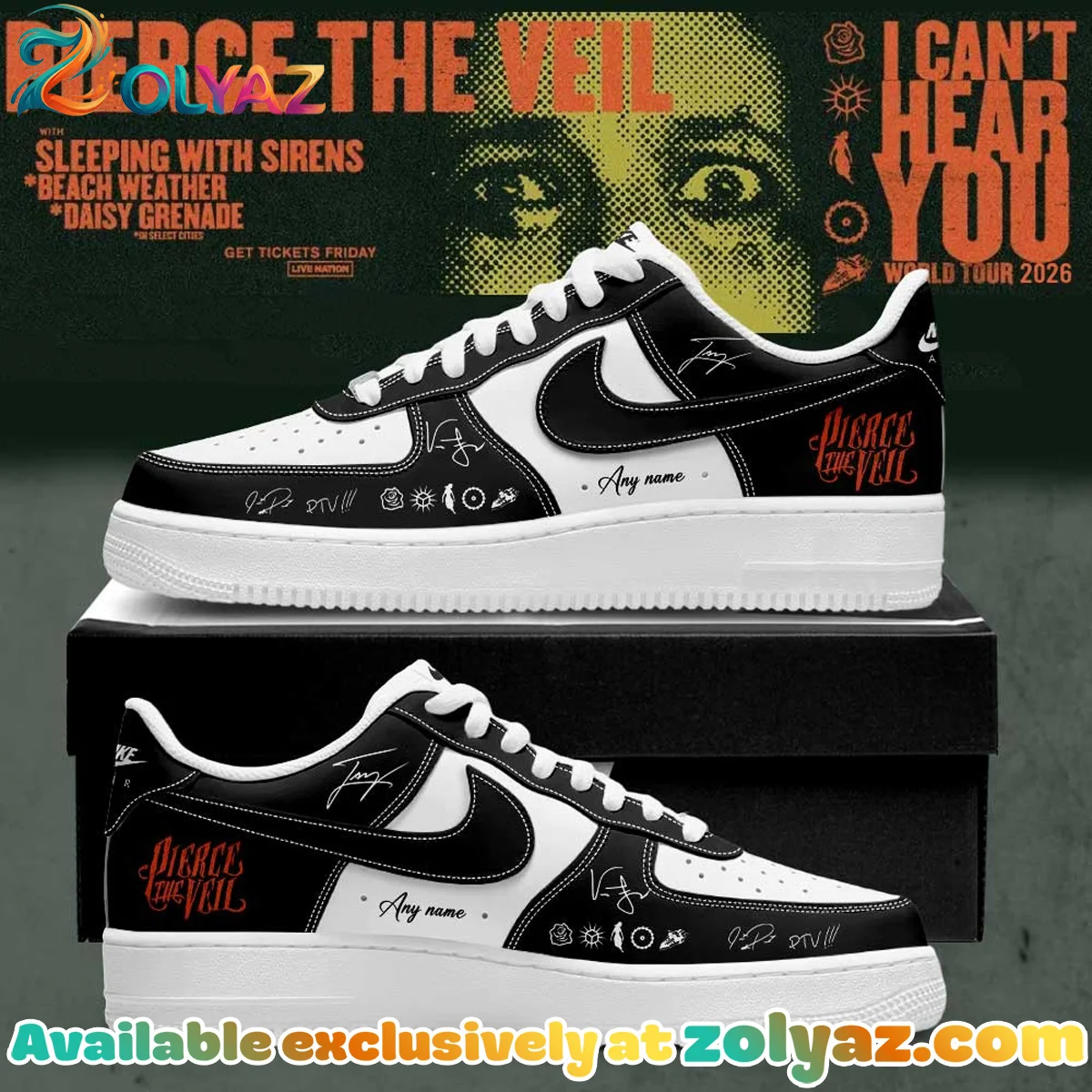 Pierce the Veil I Can't Hear You World Tour Signature Shirt & Hoodie (Design 7)