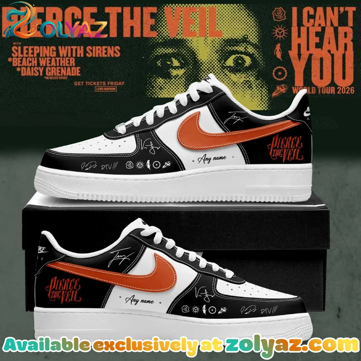 Pierce the Veil I Can't Hear You World Tour Signature Apparel (Release 15)