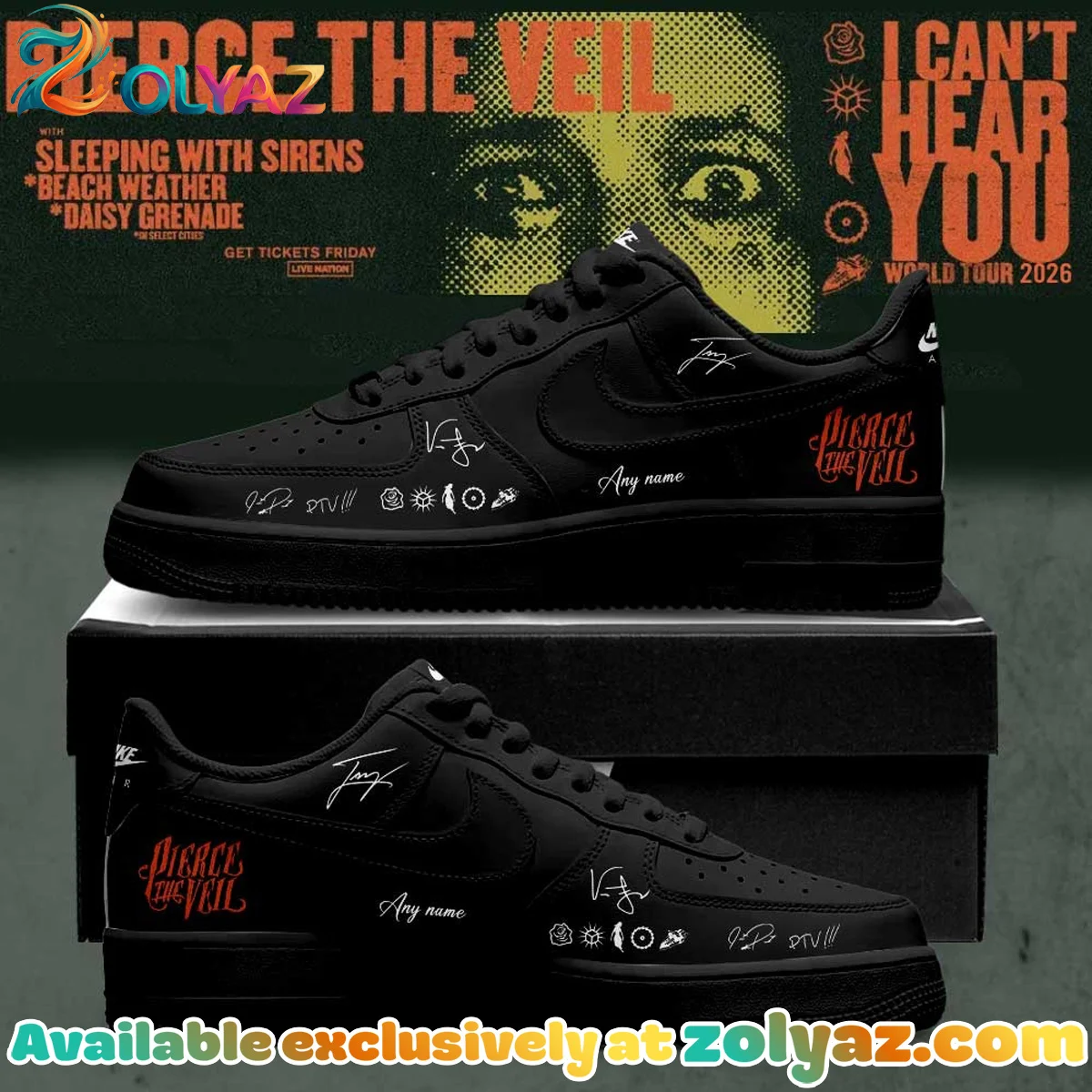 Pierce the Veil I Can't Hear You World Tour Signature T-Shirt & Hoodie (Release 1)