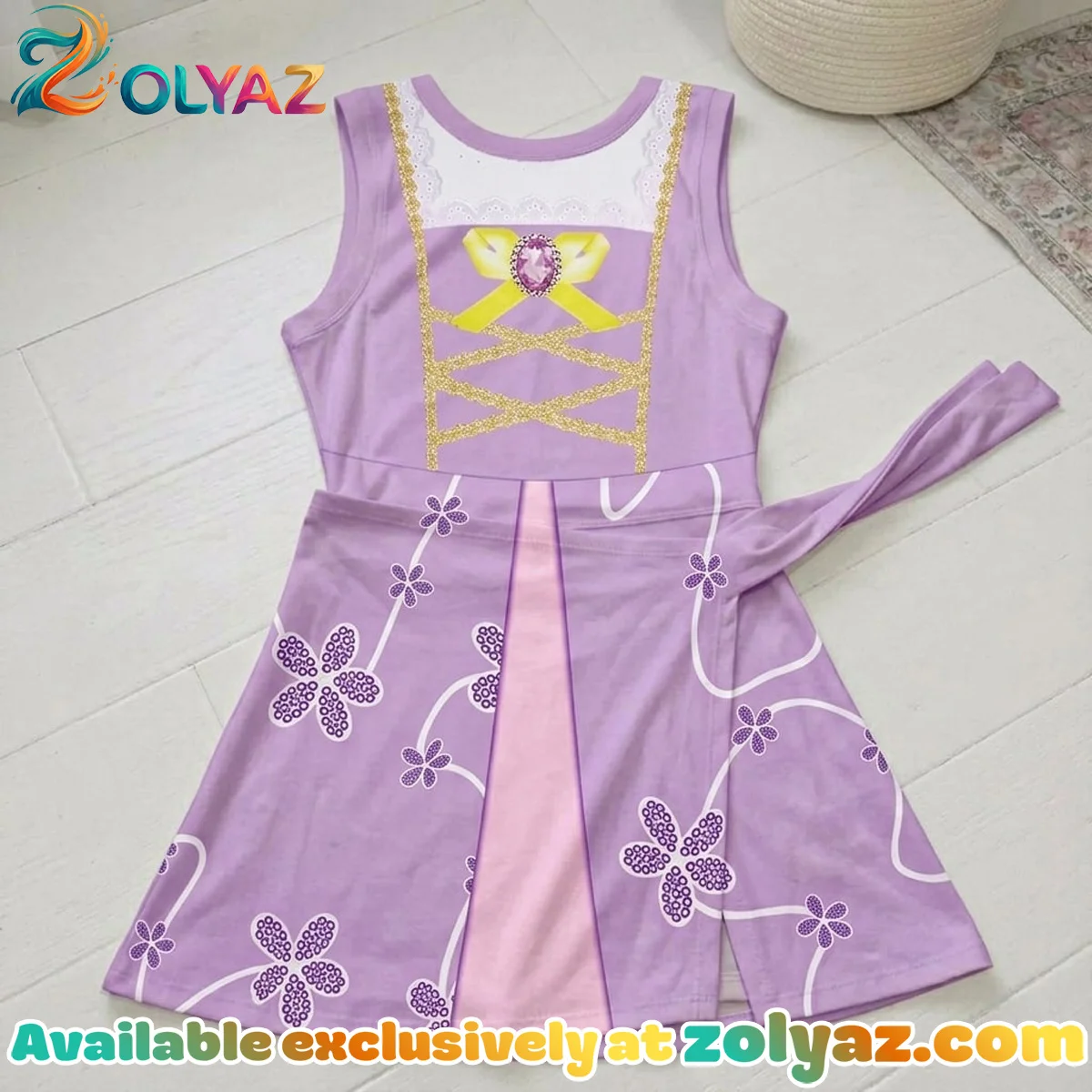 Rapunzel Athletic Dress - Tennis Dress Skirt, Disney Princess Park Vacation Outfit, Rapunzel Skort Dress