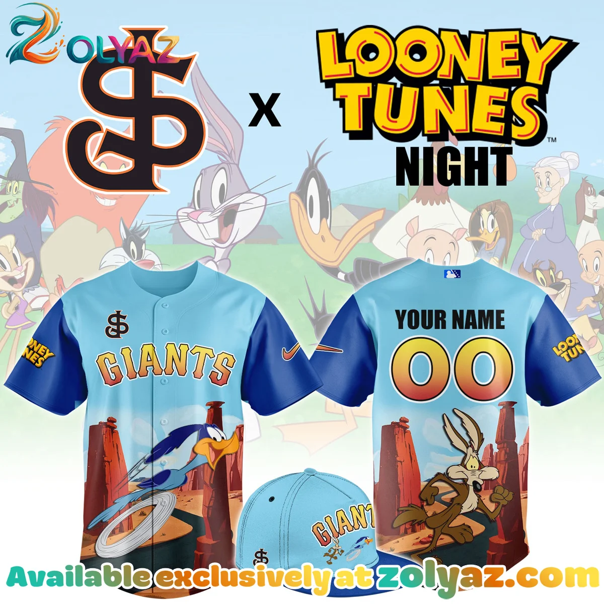 San Jose Giants Looney Tunes Night Jersey