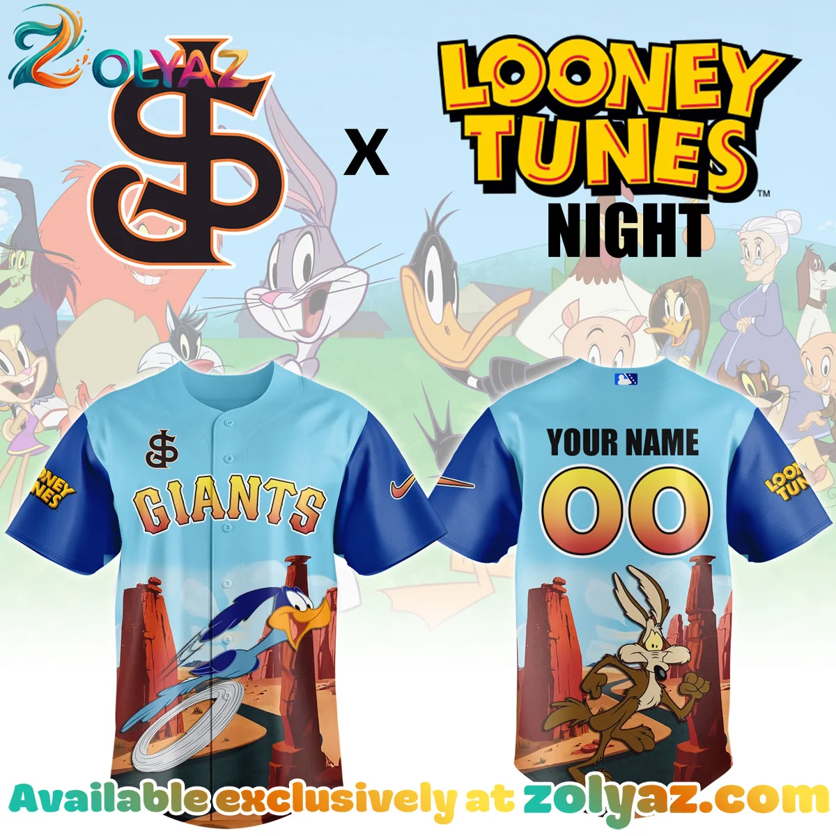 San Jose Giants Looney Tunes Night Jersey San Jose Giants Looney Tunes Night Jersey