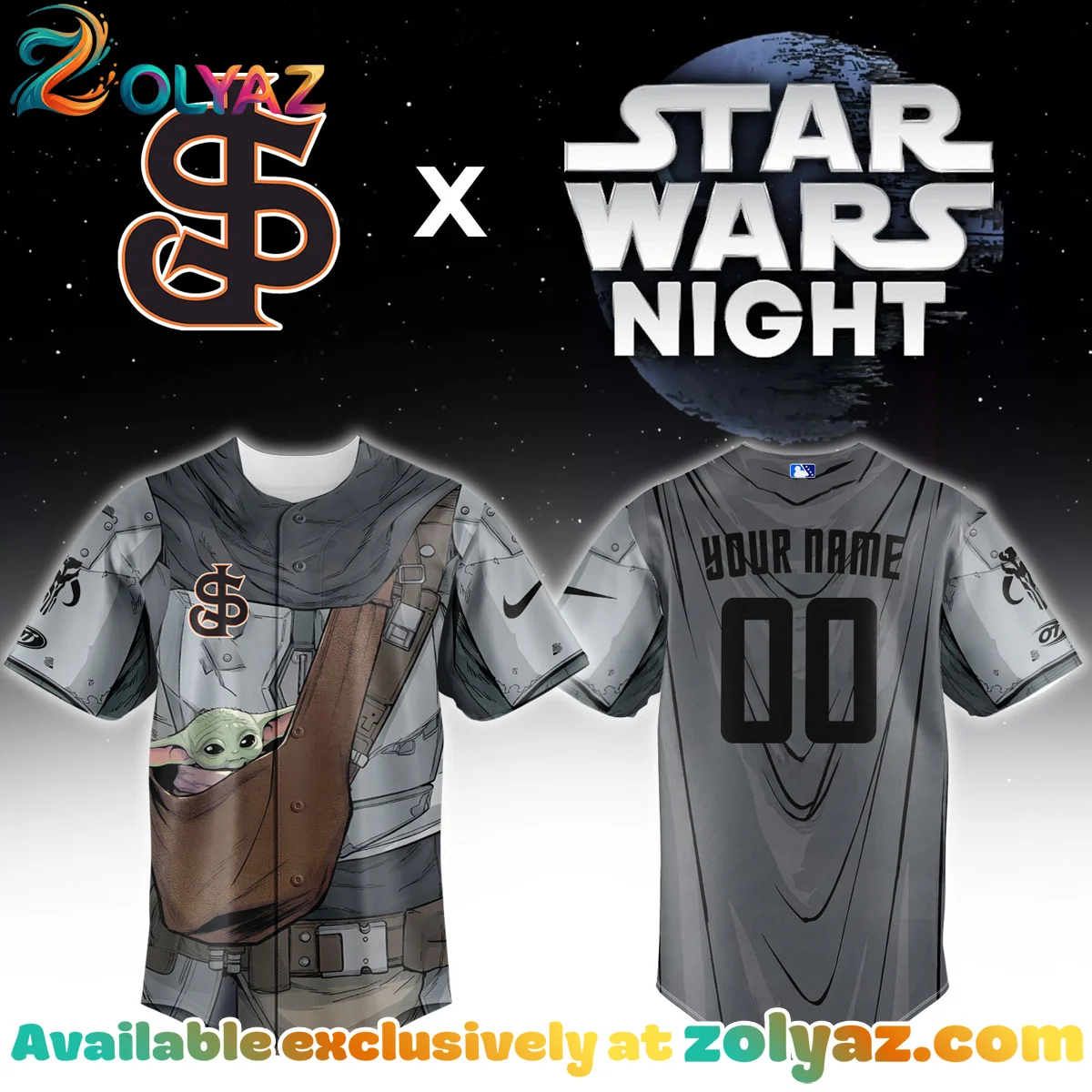 San Jose Giants Star Wars Night Grogu Jersey San Jose Giants Star Wars Night Grogu Jersey