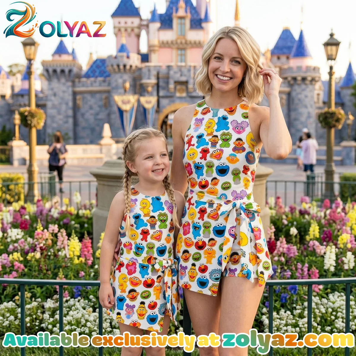 Sesame Street Family Matching Athletic Dress - Tennis Dress Skirt, Elmo Cookie Monster Vacation Outfit