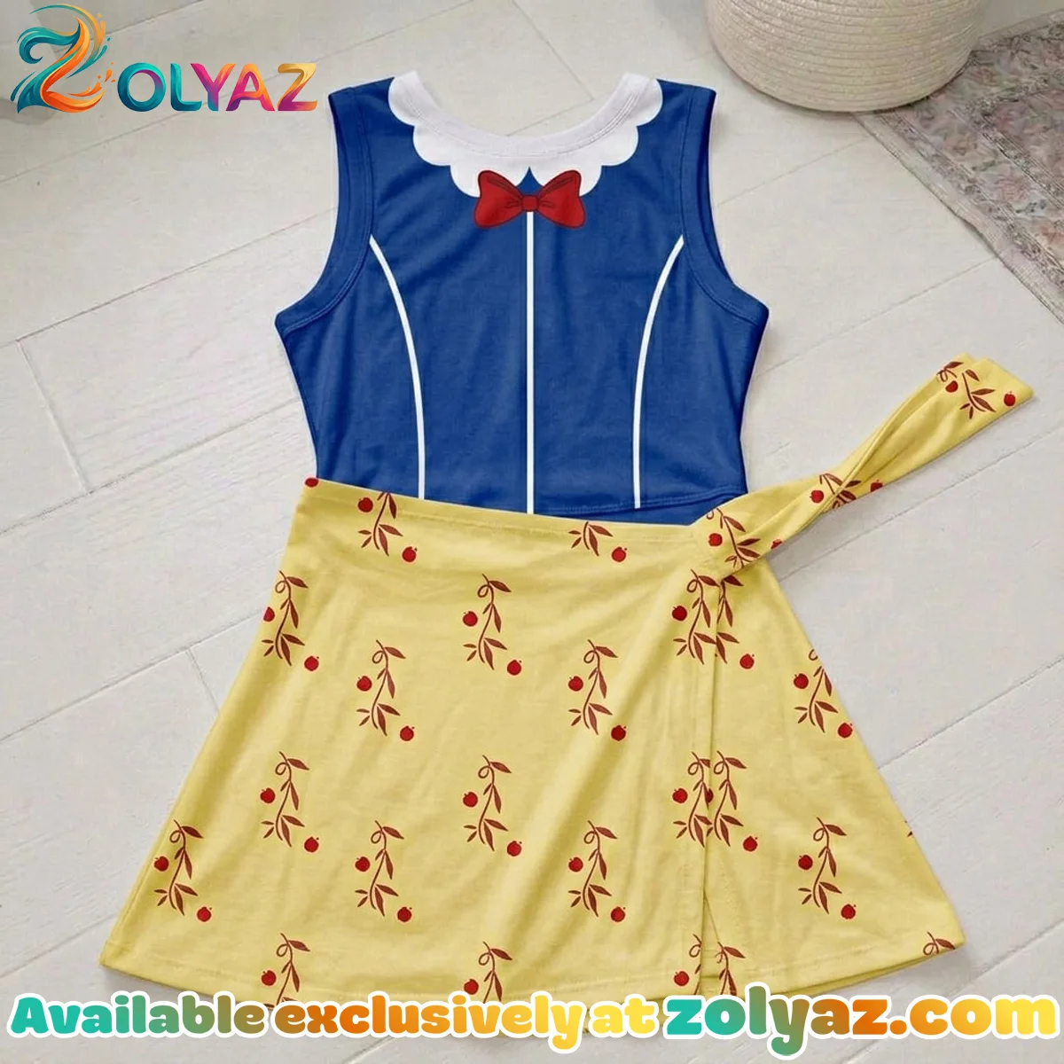 Snow White Athletic Dress - Tennis Dress Skirt, Disney Princess Park Vacation Outfit, Snow White Skort Dress