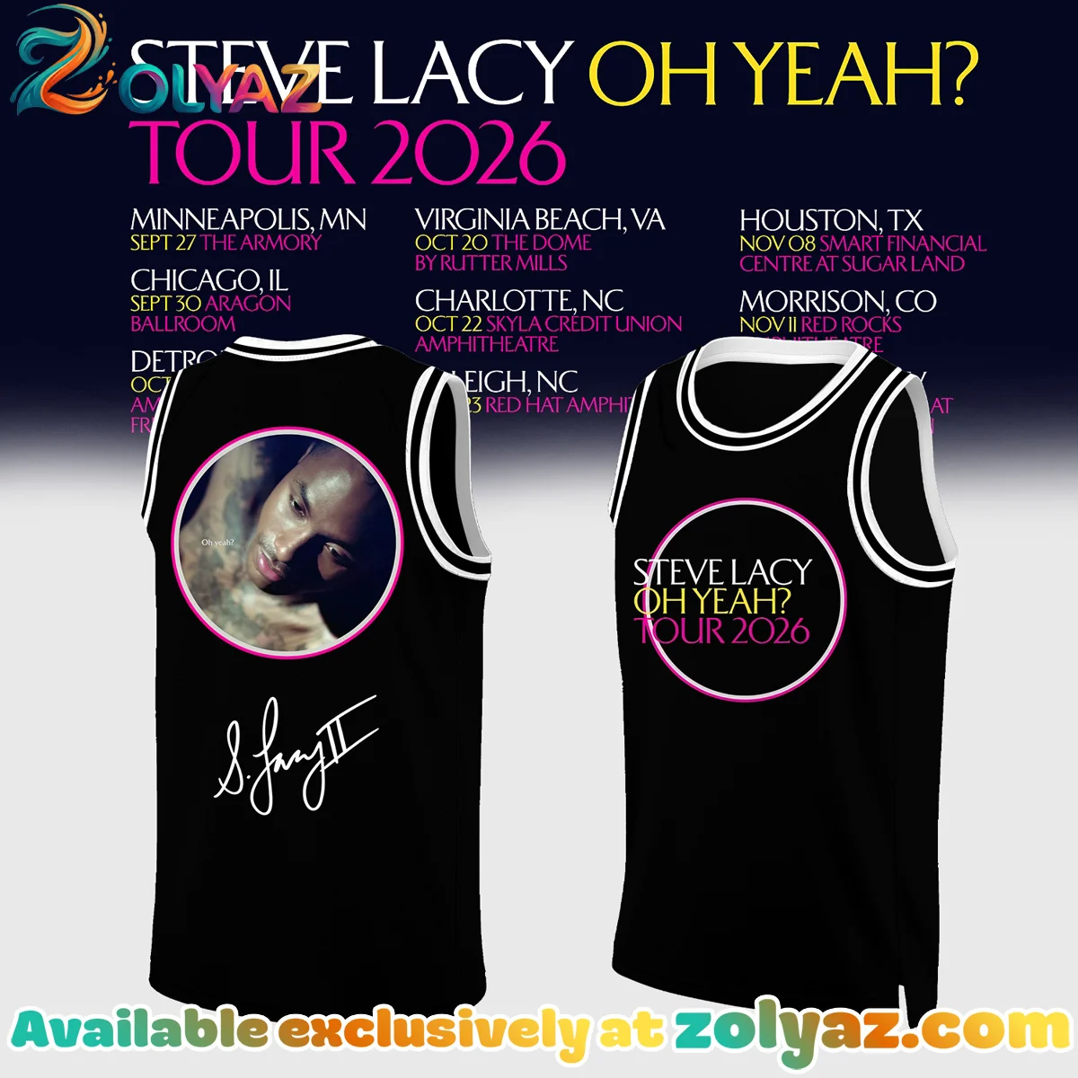 Steve Lacy Oh yeah? Tour Signature Jersey [Batch 10]