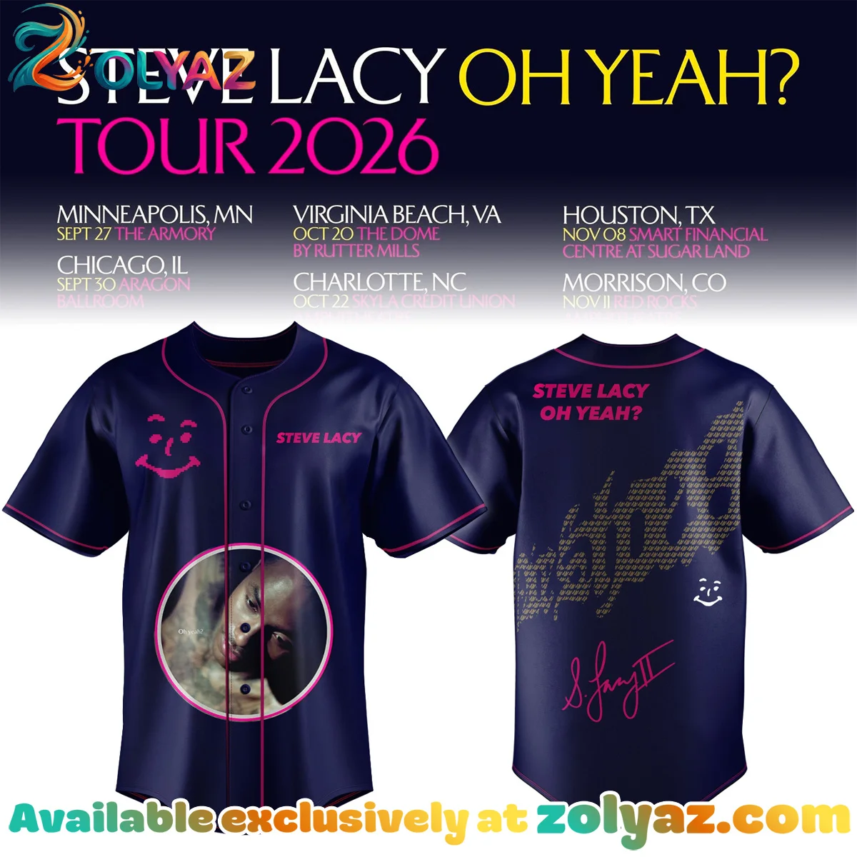 Steve Lacy Oh yeah? Tour Signature Jersey (Style 12)