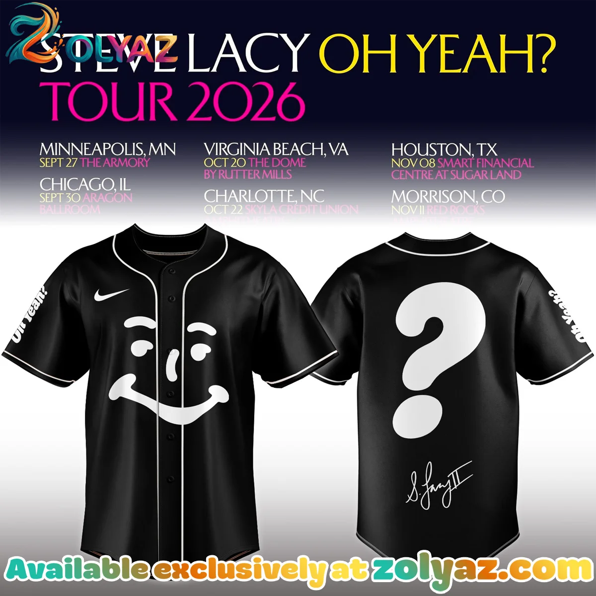 Steve Lacy Oh yeah? Tour Signature Jersey - Series 13