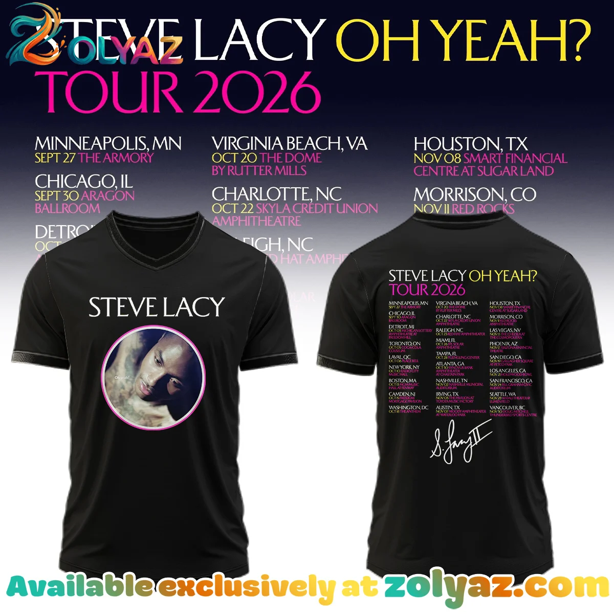 Steve Lacy Oh yeah? Tour Signature Jersey [Batch 11]