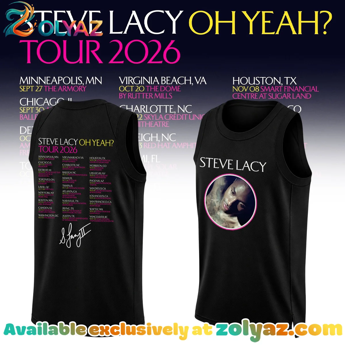 Steve Lacy Oh yeah? Tour Signature Jersey (Design 9)