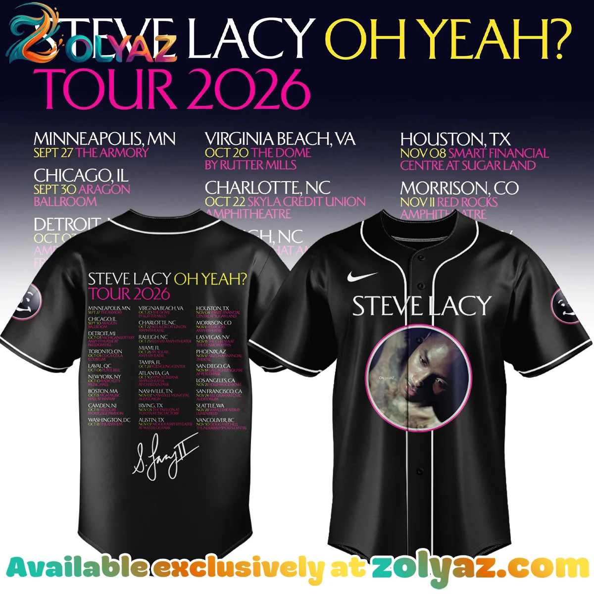 Steve Lacy Oh yeah? Tour Signature Jersey [Drop 16]