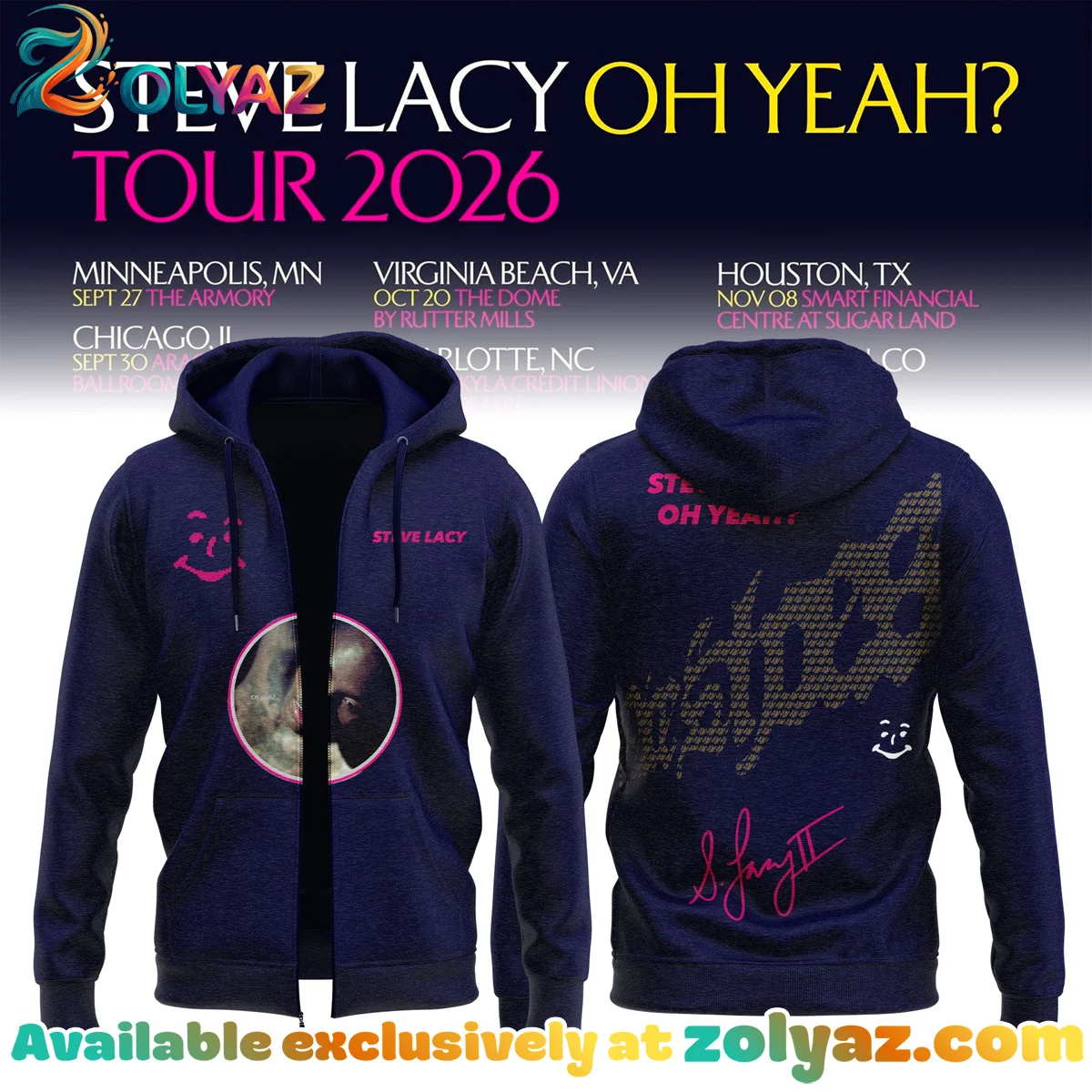 Steve Lacy Oh yeah Tour Signature T-Shirt & Hoodie (Style 8)
