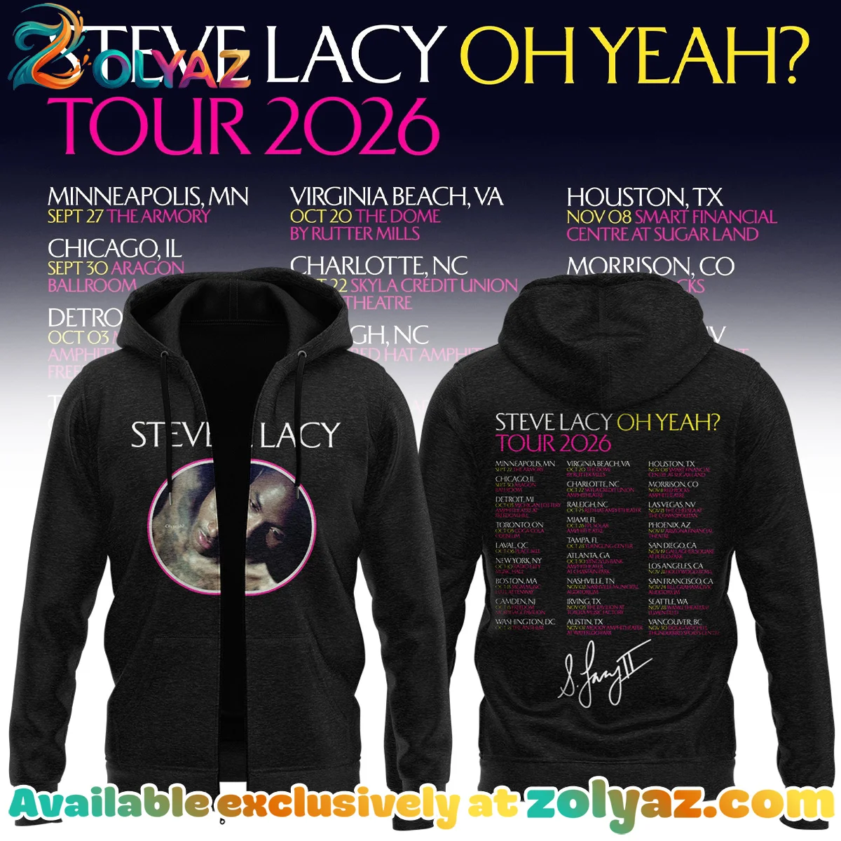 Steve Lacy Oh yeah Tour Signature T-Shirt & Hoodie - Part 9
