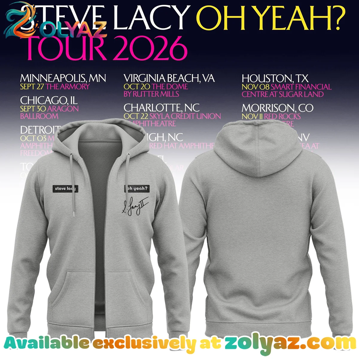 Steve Lacy Oh yeah Tour Signature Shirt & Hoodie - Variant 10