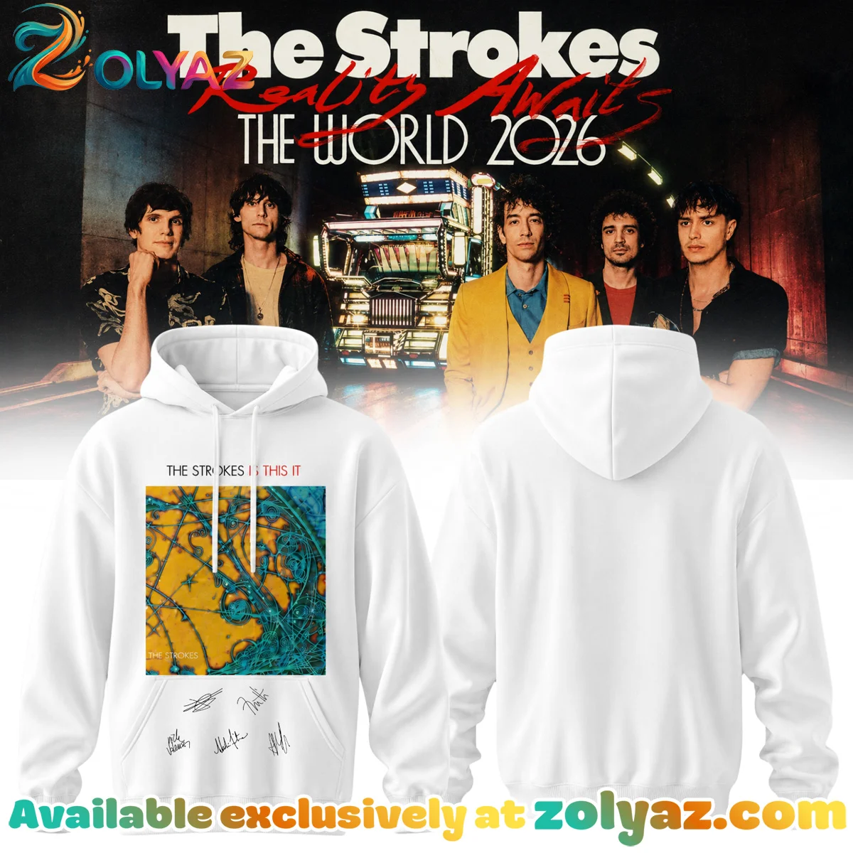 The Strokes Reality Awaits Tour Signature T-Shirt & Hoodie [Batch 3]
